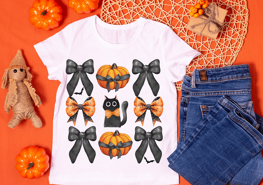 Spooky Chic Coquette Patterned T-Shirt product image (21)