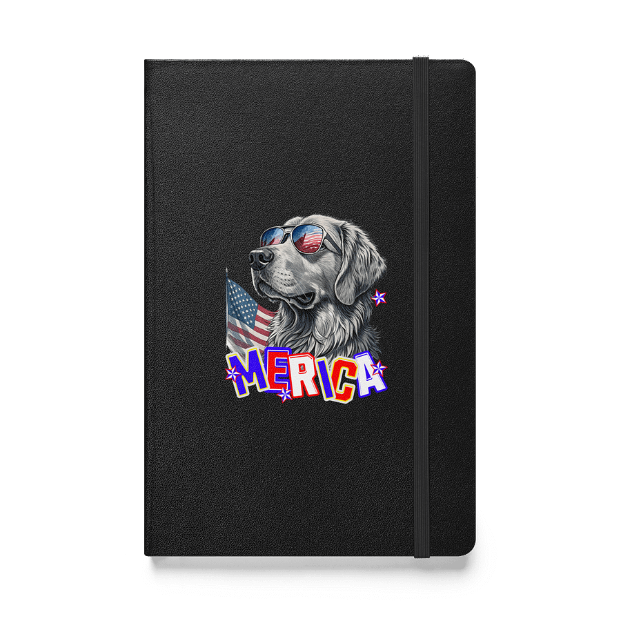 Merica Golden Retriever Patriotic Pup Hardcover Journal product image (1)
