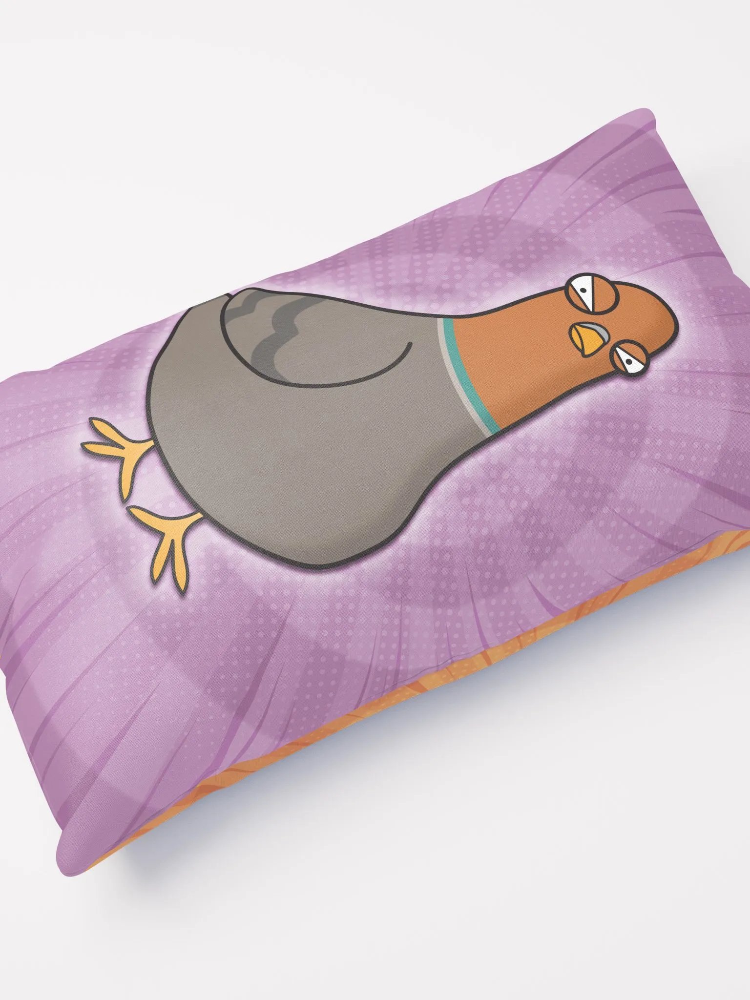 Pigeon Cushion (Orange/Purple) product image (4)
