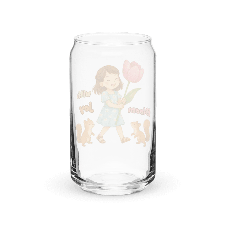 Tulip and Squirrels Can-Shaped Glass product image (6)