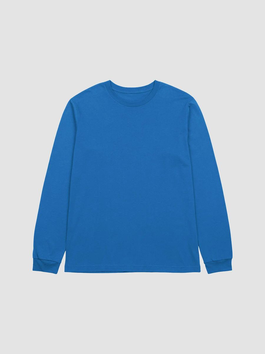 Plain Color Royal Blue Long Sleeve T-Shirt product image (5)