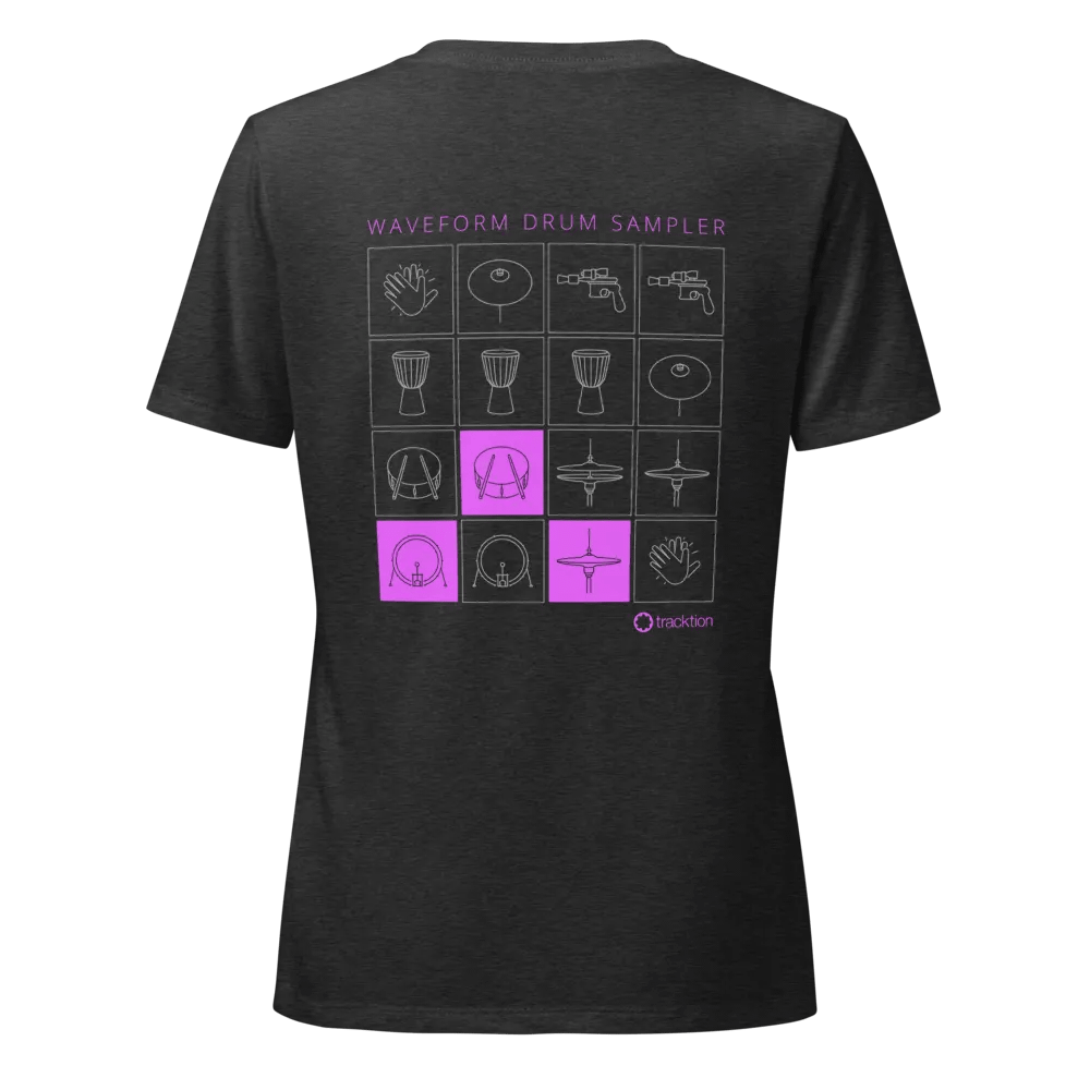 Drum Sampler Womens Relaxed Fit T-shirt - back product image (1)