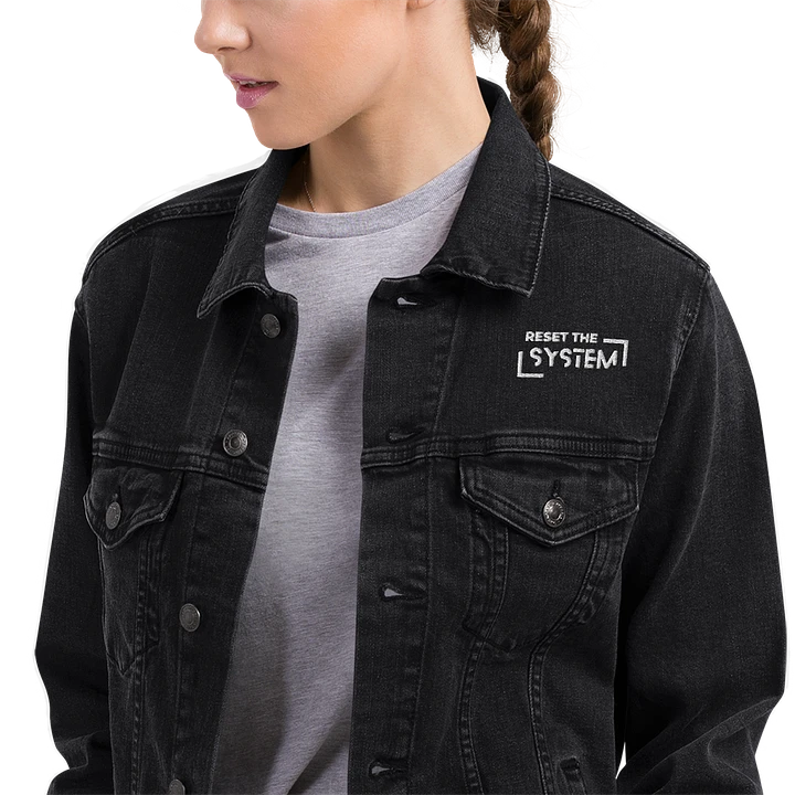 Embroidered unisex denim jacket reset the system product image (1)
