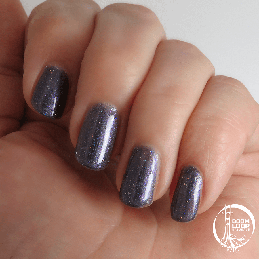 DARK MATTER - Blue Black Glitter Nail Polish product image (7)
