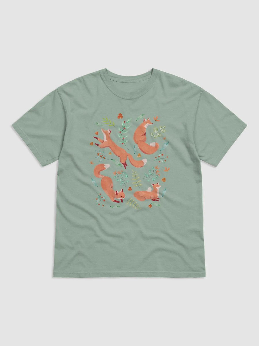Cottagecore-Style Shirt of Watercolor Foxes | Cottagecore, Goblincore, and Forestcore-Inspired Fox T-Shirt product image (4)