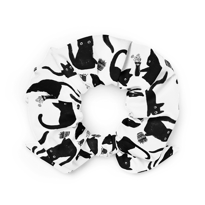 Bad Cats Knocking Stuff Over Patterned Scrunchie product image (2)