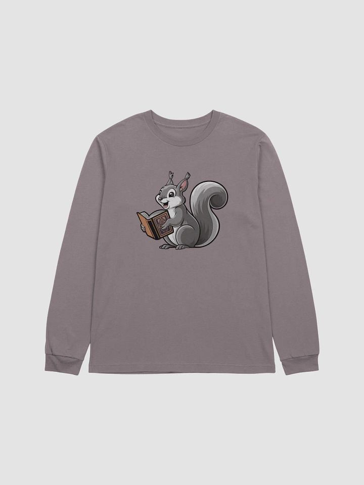 Whimsical Reader Squirrel Long Sleeve Tee product image (1)