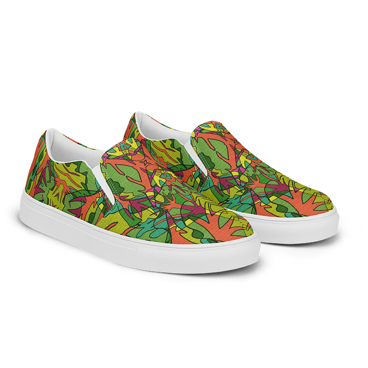 Spinach Tangle – Women's Slip-On Canvas Shoes product image (2)