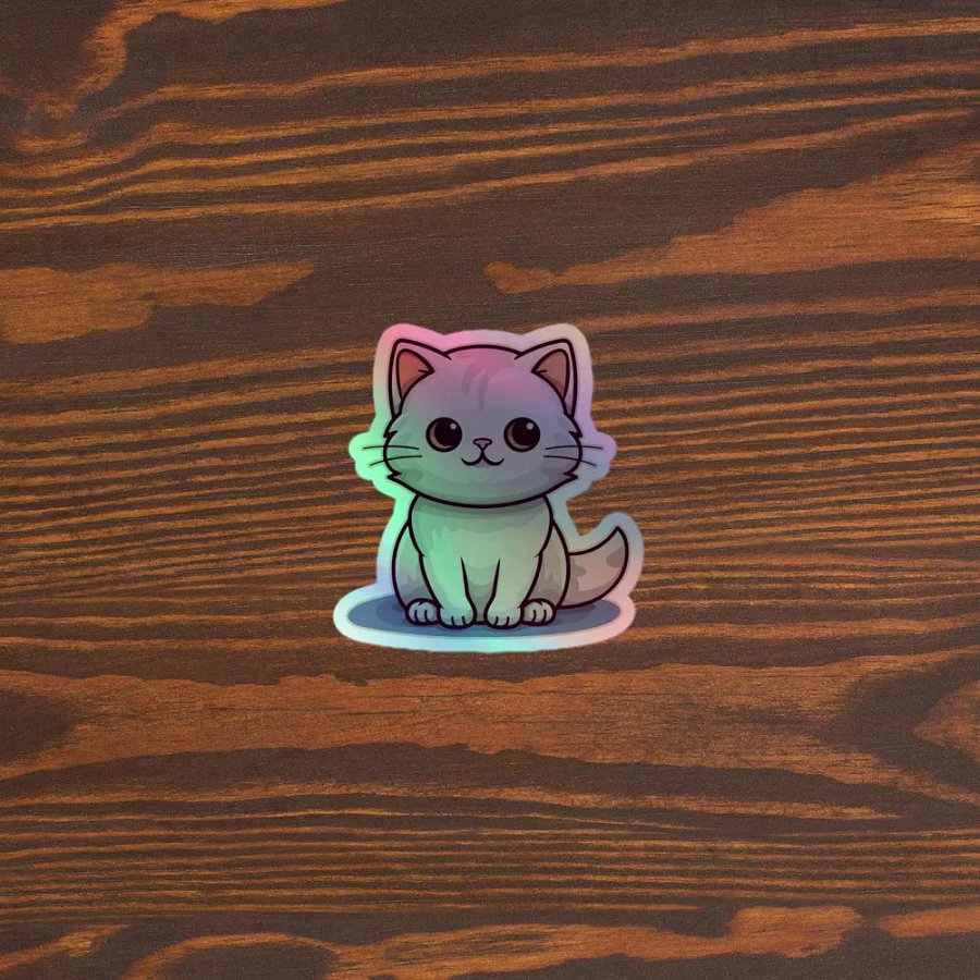 Cute White Cat Sticker product image (5)