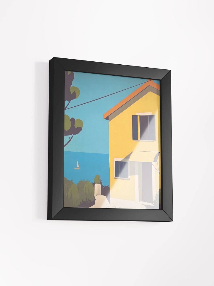 Framed Poster of a Yellow House product image (2)