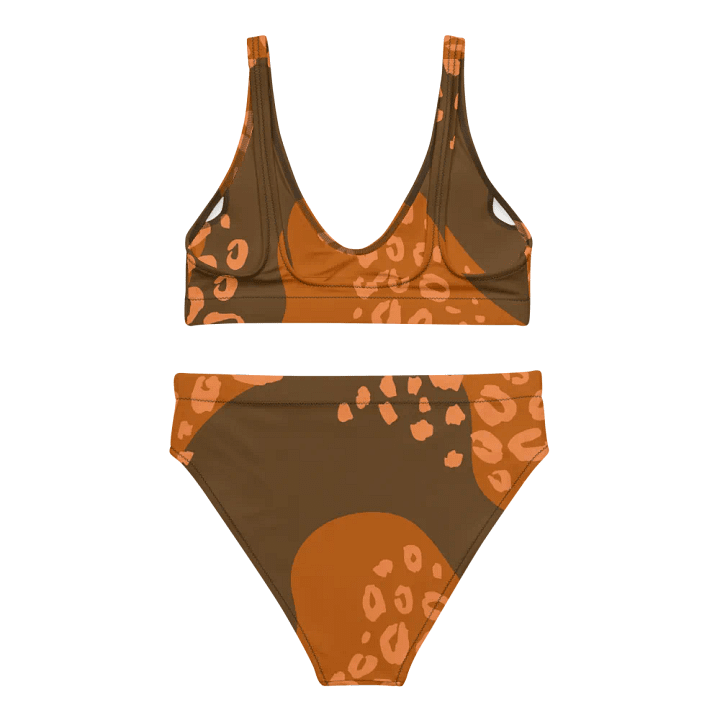 Orange Leopard Camo High-Waisted Bikini product image (2)