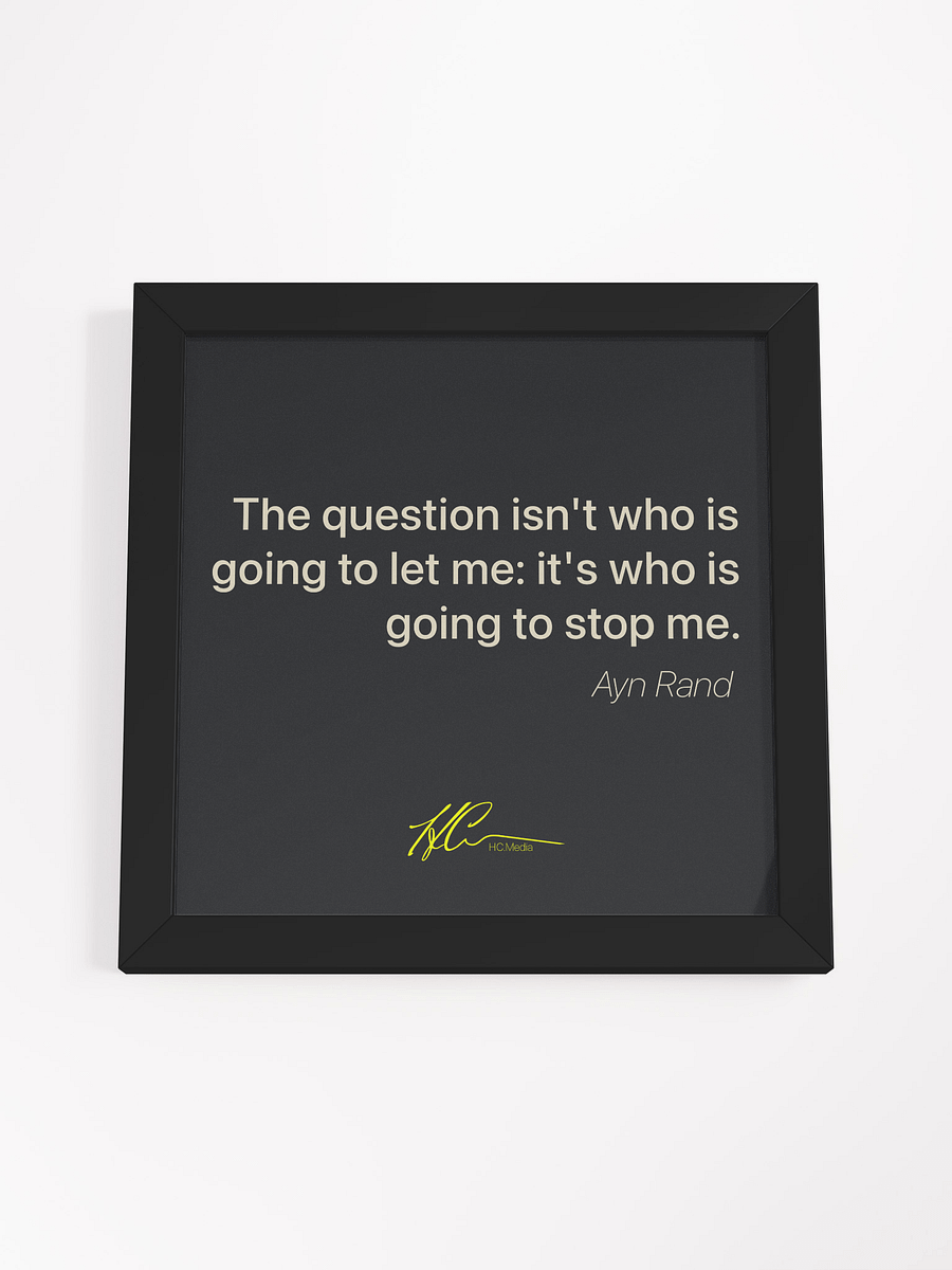 Ayn Rand Q1 - Framed Poster product image (4)