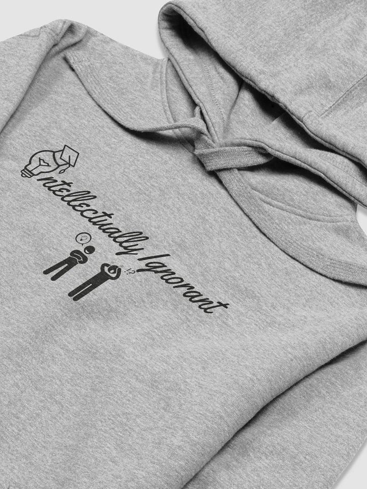 INTELLECTUALLY IGNORANT (Black Logo) Cotton Heritage unisex Hoodie product image (30)