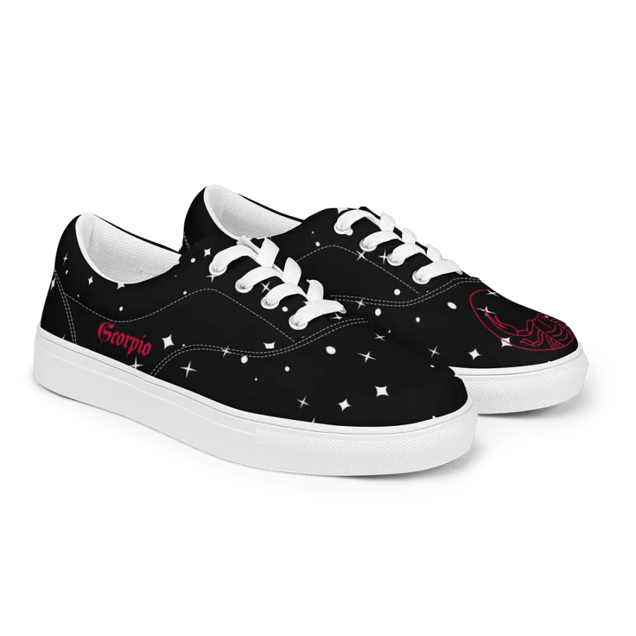 Starry Night Scorpio Men's Lace-Up Canvas Shoes product image (3)