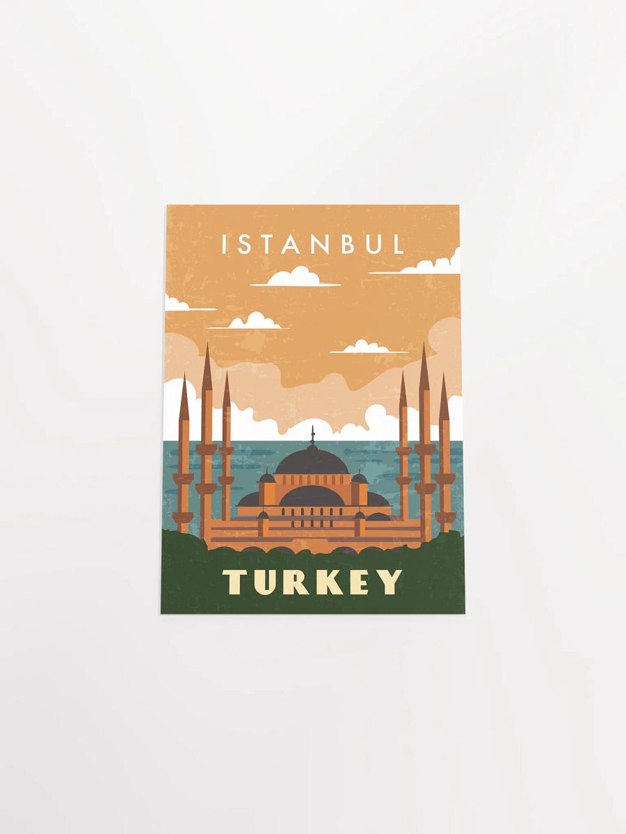 Istanbul, Turkey — Retro travel minimalist poster, retro travel art, retro travel wall art, vector art product image (9)