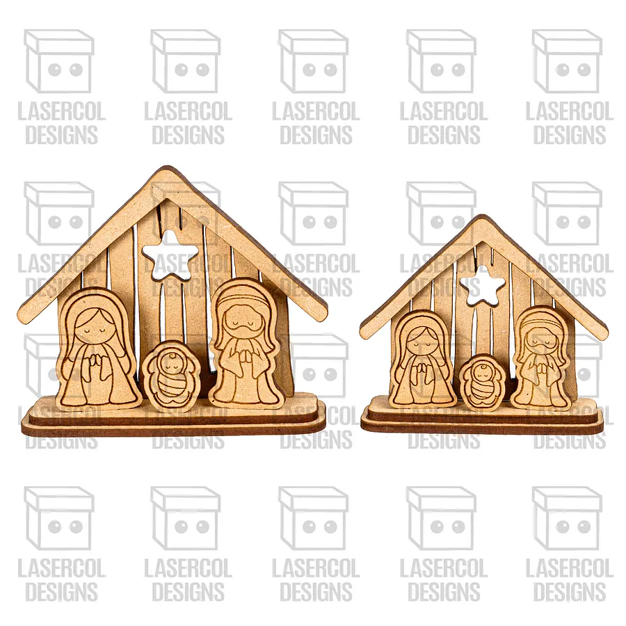 Small Nativity Scene Gift Set 1 - Christmas - Laser Cut Files product image (5)