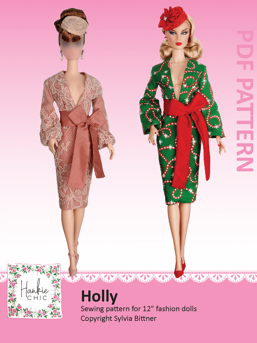 Holly sewing pattern for 12" fashion dolls product image (1)