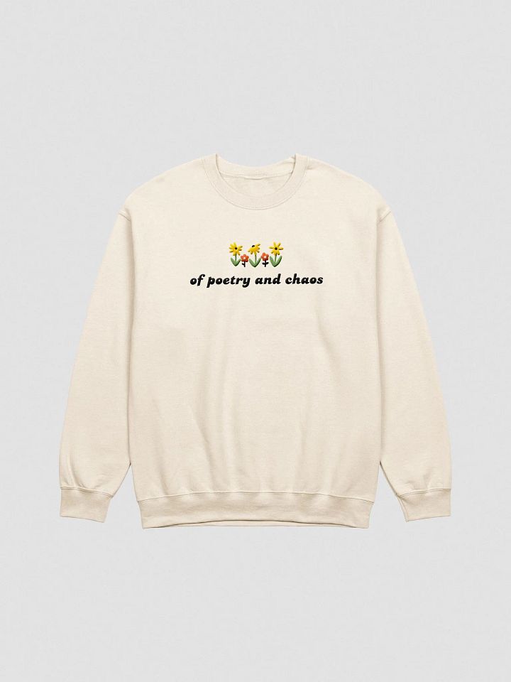 Embroidered Of Poetry and Chaos Floral Crewneck Sweatshirt product image (2)