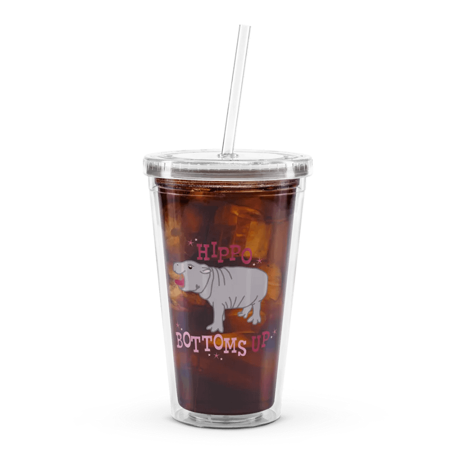 Hippo Bottoms Up Tumbler | Moo Deng Inspired Merch product image (4)