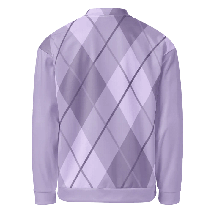 Lilac Argyle Bomber Jacket product image (2)