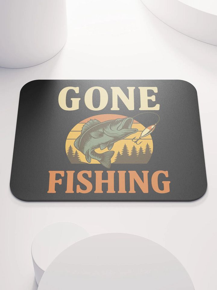Mouse Pad – Gone Fishing | Retro Design for Outdoor Enthusiasts product image (1)