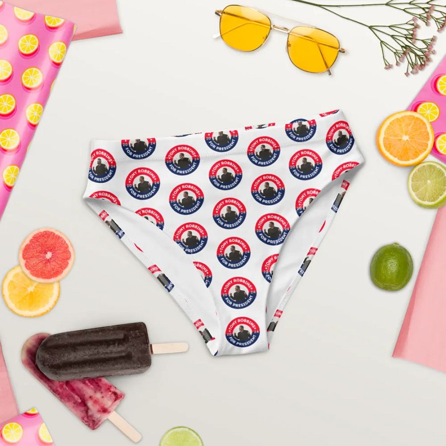 Tony Robbins for President 2024 Campaign Button High Waisted Bikini Bottoms product image (8)