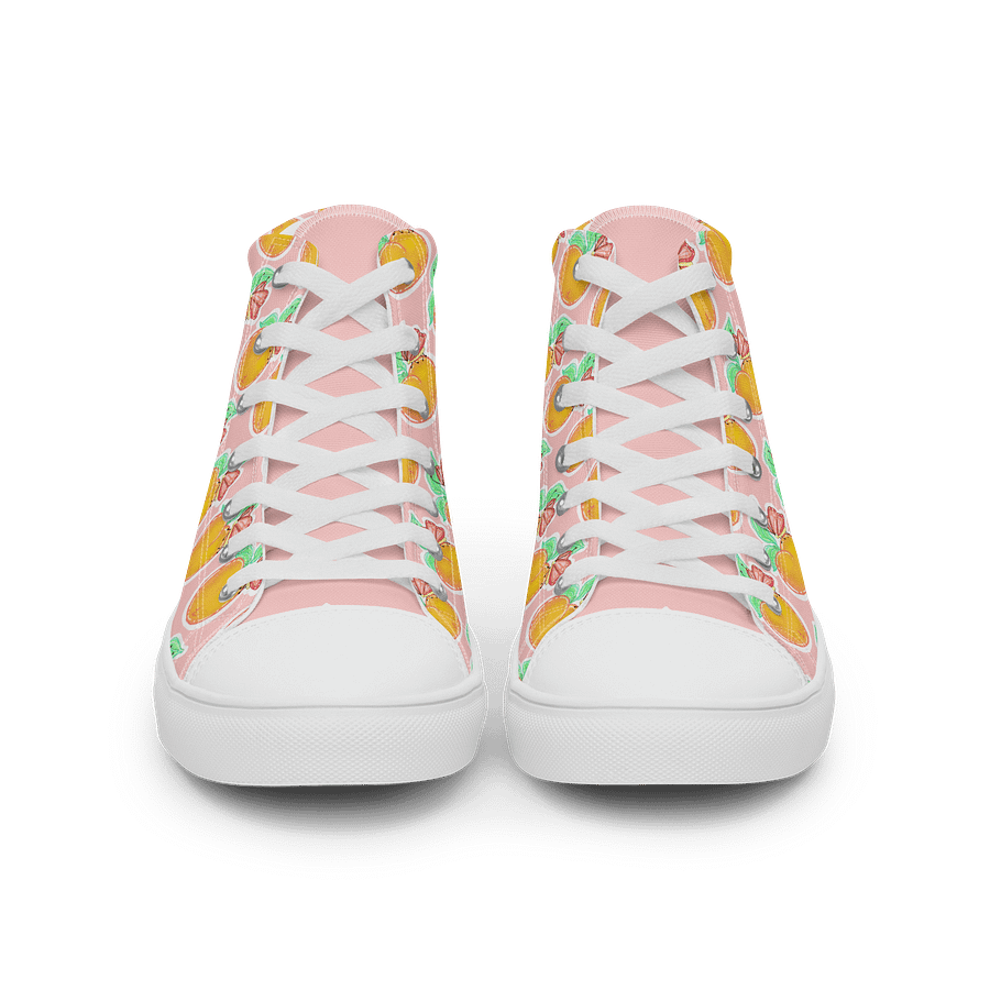 Peachy butterfly Retro High Tops product image (3)
