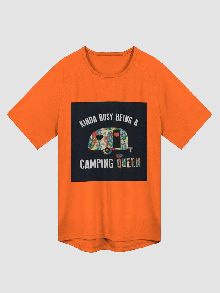 "Camping Queen" Orange T-Shirt (Ladies product image (1)
