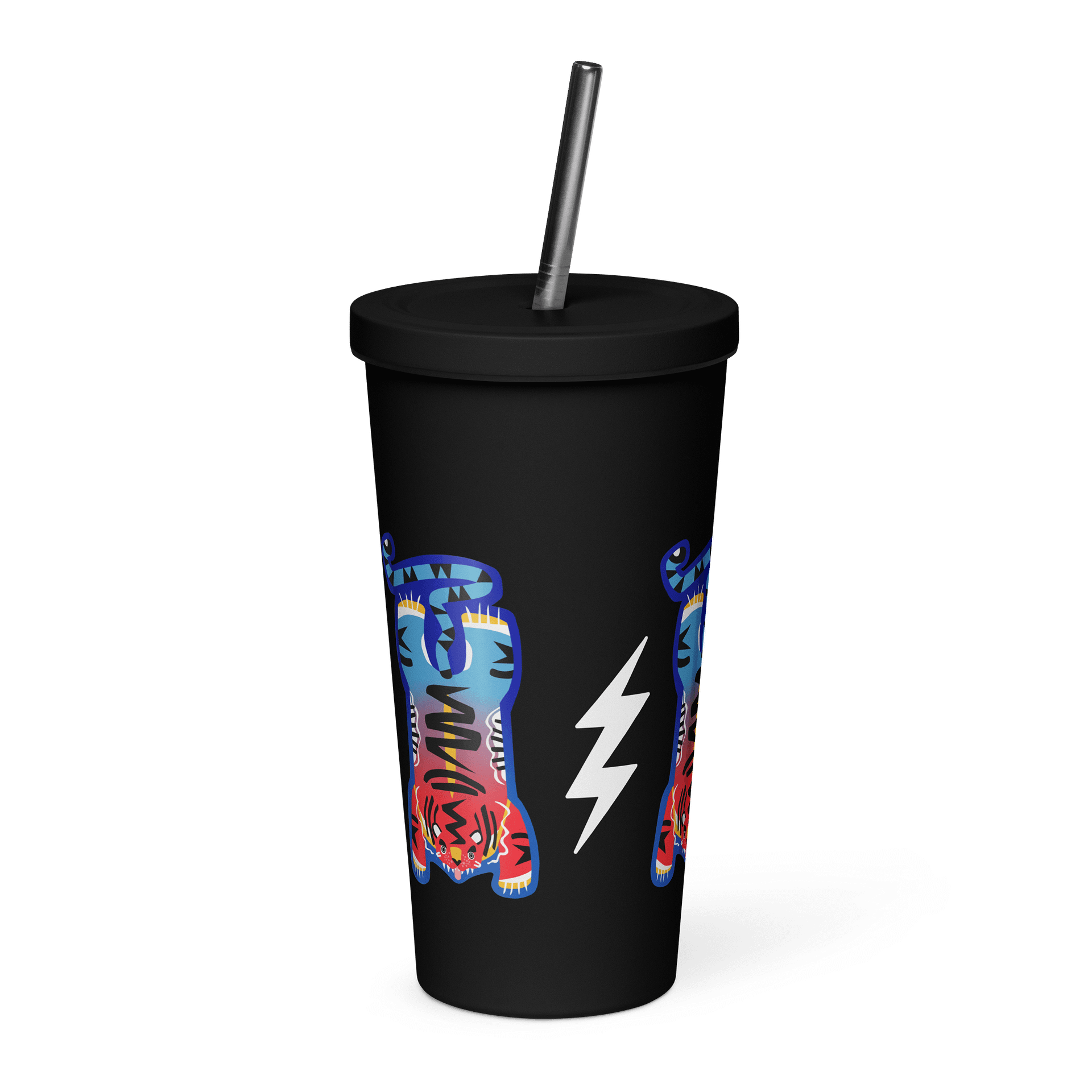 Blue and Red Tiger - Tumbler in Black product image (4)