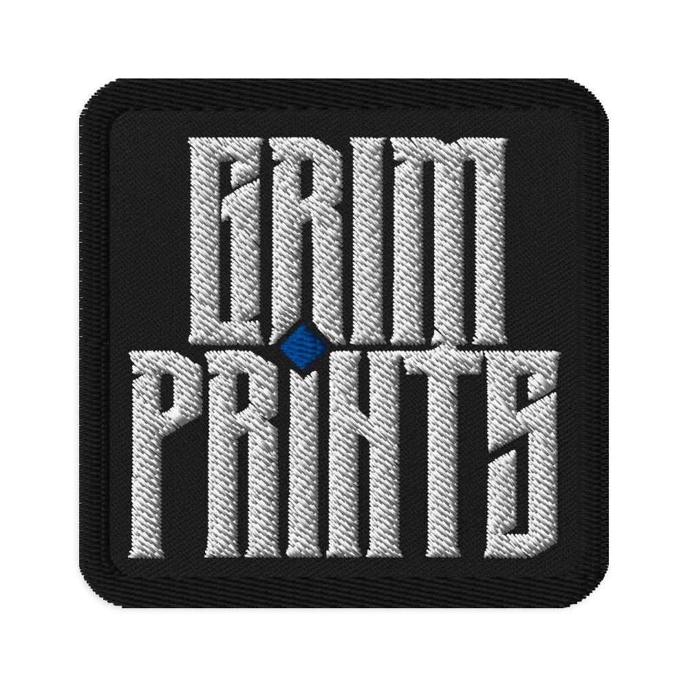 Grim Prints 3"X3" Embroidered Patch product image (1)