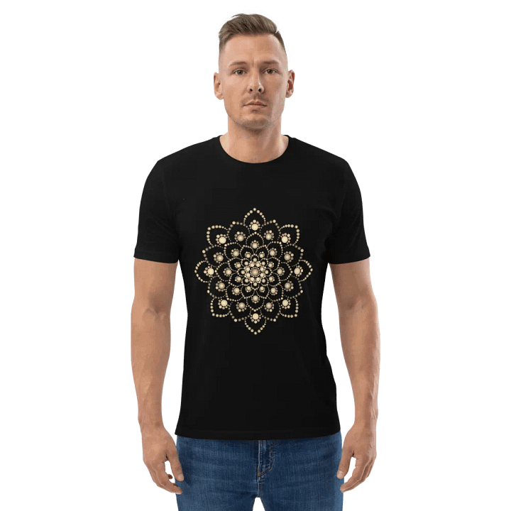 Golden-Brown Mandala Organic T-Shirt product image (2)