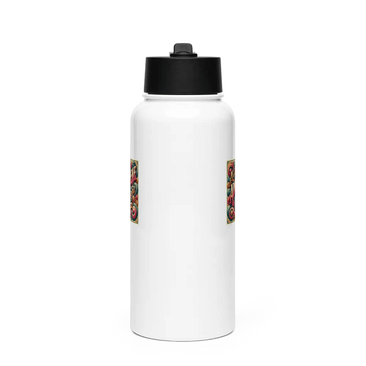 Retro Advertise Swirl Stainless Steel Bottle product image (1)