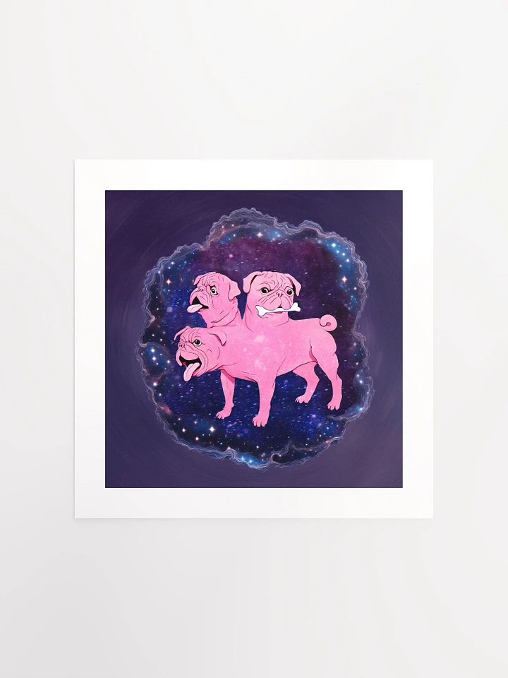 Pink Pug Cerebus In The Stars - Print product image (1)