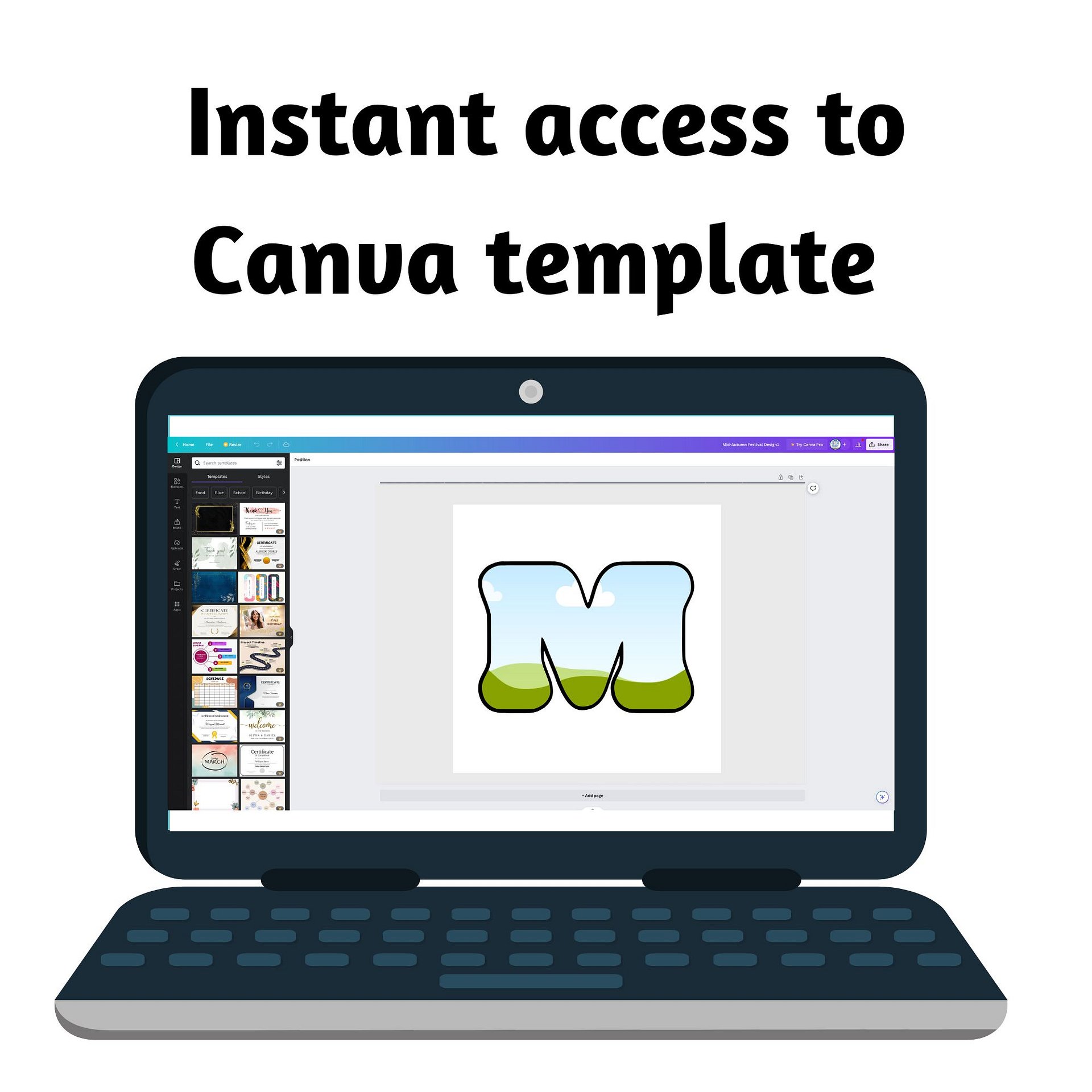 Fat and Fun Alphabet (A - Z) Single Frame Canva Templates product image (4)