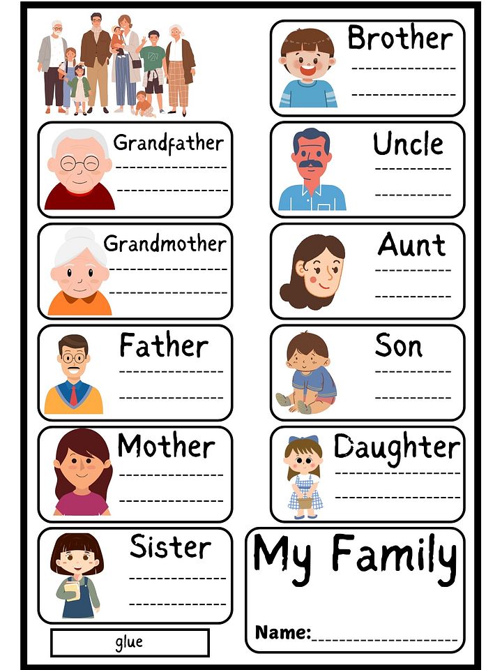 My Family for Preschool Worksheets PDF product image (2)