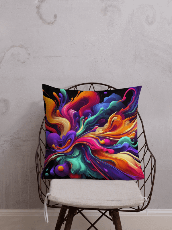 Vibrant Swirls Premium Pillow |Ai Design product image (1)