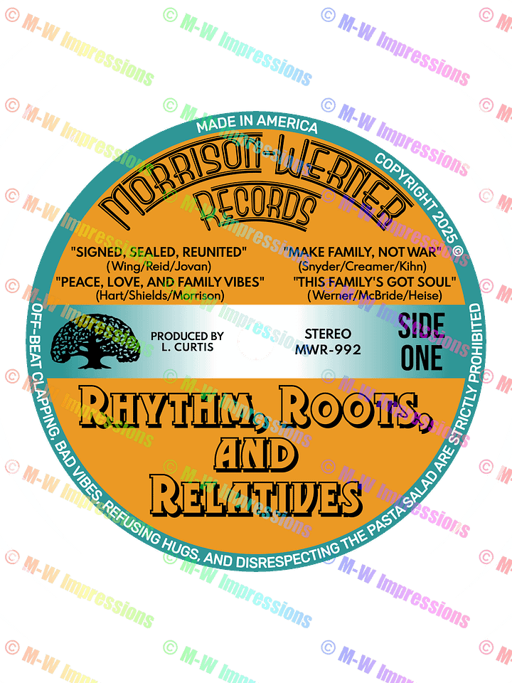 "Rhythm, Roots, and Relatives" Supersoft T-Shirt (Wht) product image (2)