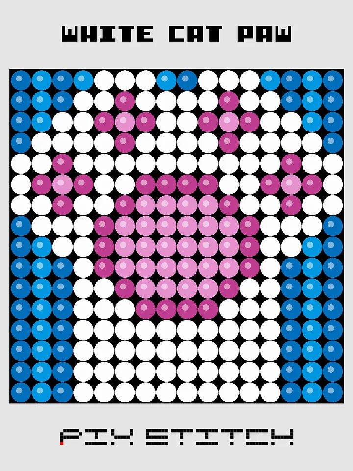 White Cat Paw Pixel Art product image (1)