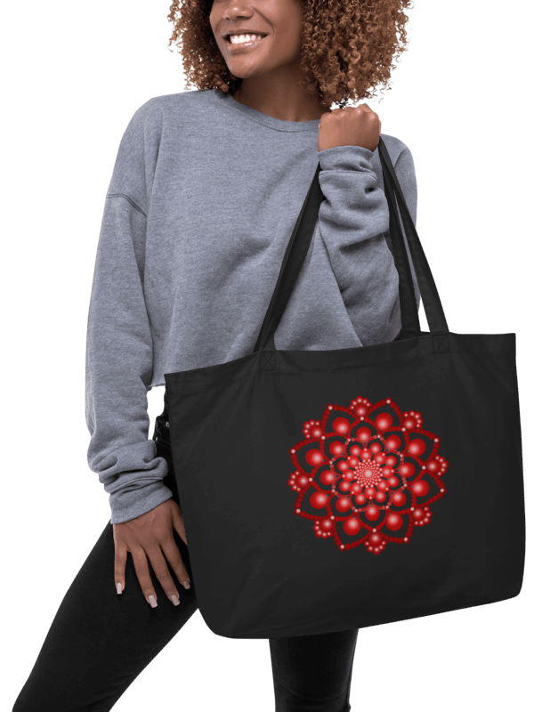 Red Dot Mandala Organic Cotton Tote Bag product image (1)