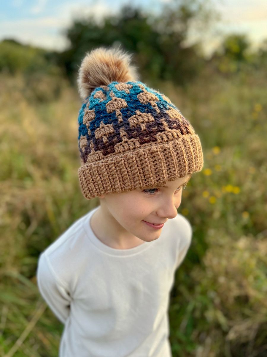 Labyrinth Mosaic Crochet Hat Pattern PDF baby to adult sizes product image (10)