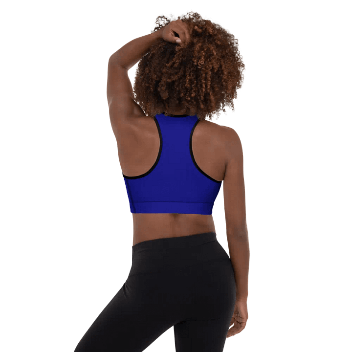 Plain Color Navy Blue Padded Sports Bra product image (2)