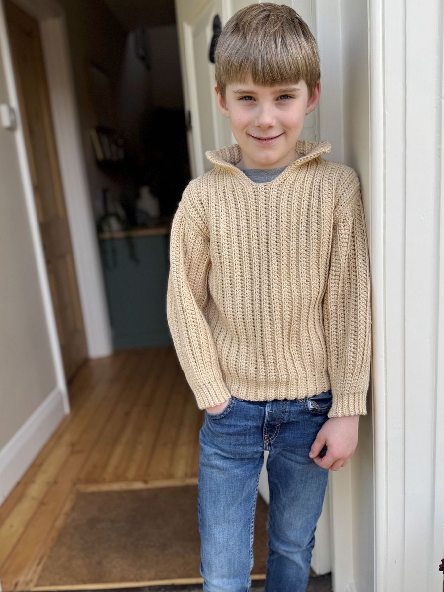 Beginner Sweater Pattern / Easy Crochet Cardigan Pdf Pattern / Child Baby to age 10 ribbed crochet top pattern product image (4)