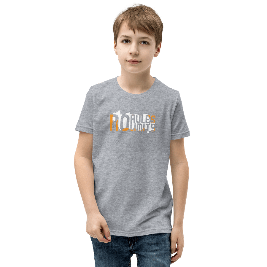 Kids Youth Short Sleeve T-Shirt No Rules No Limit Graphic product image (1)