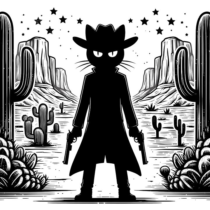 Cat Cowboy Silhouette product image (2)