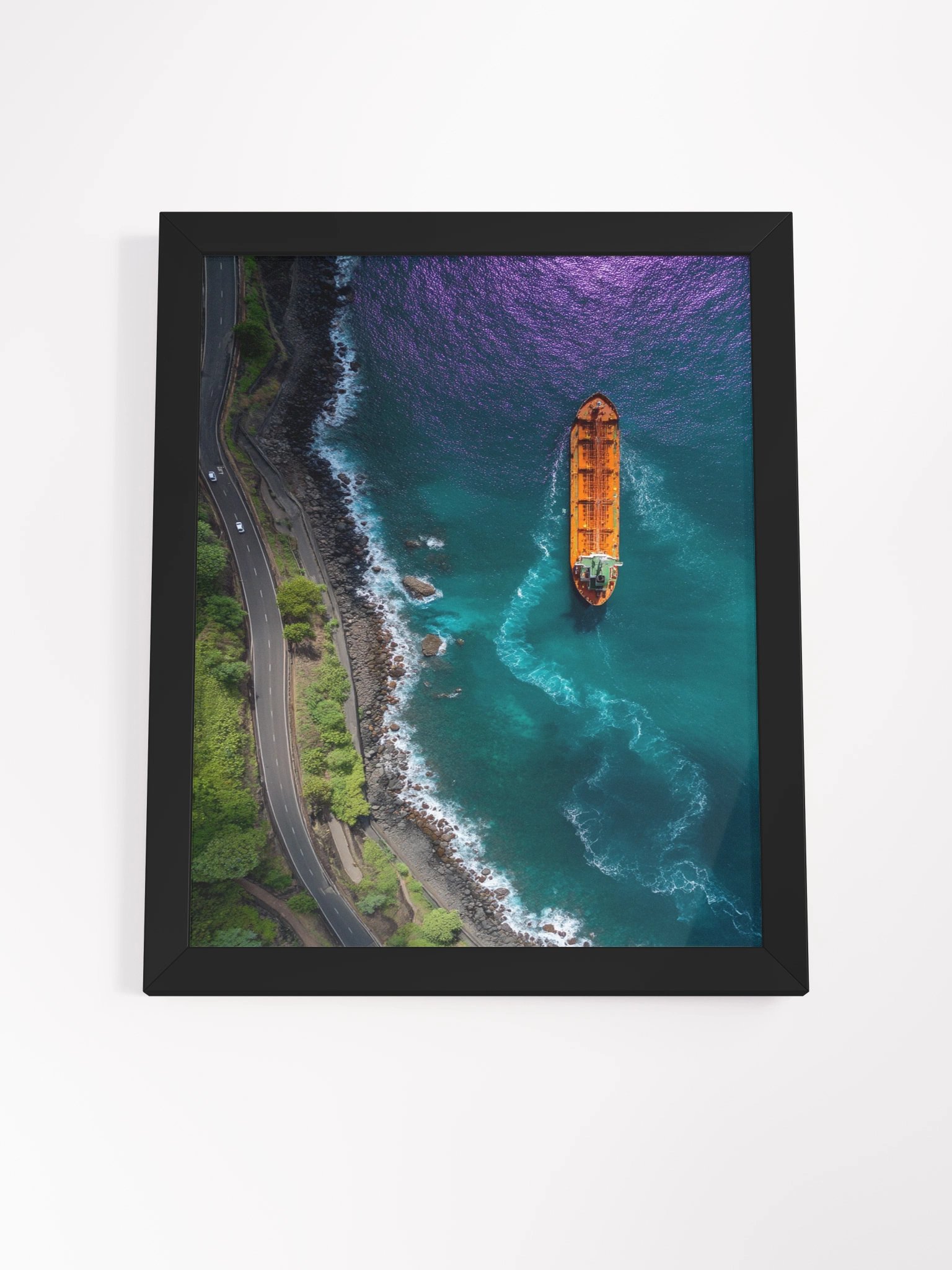 Shoreline Voyager Wood Framed Matte Wall Art Canvas product image (6)