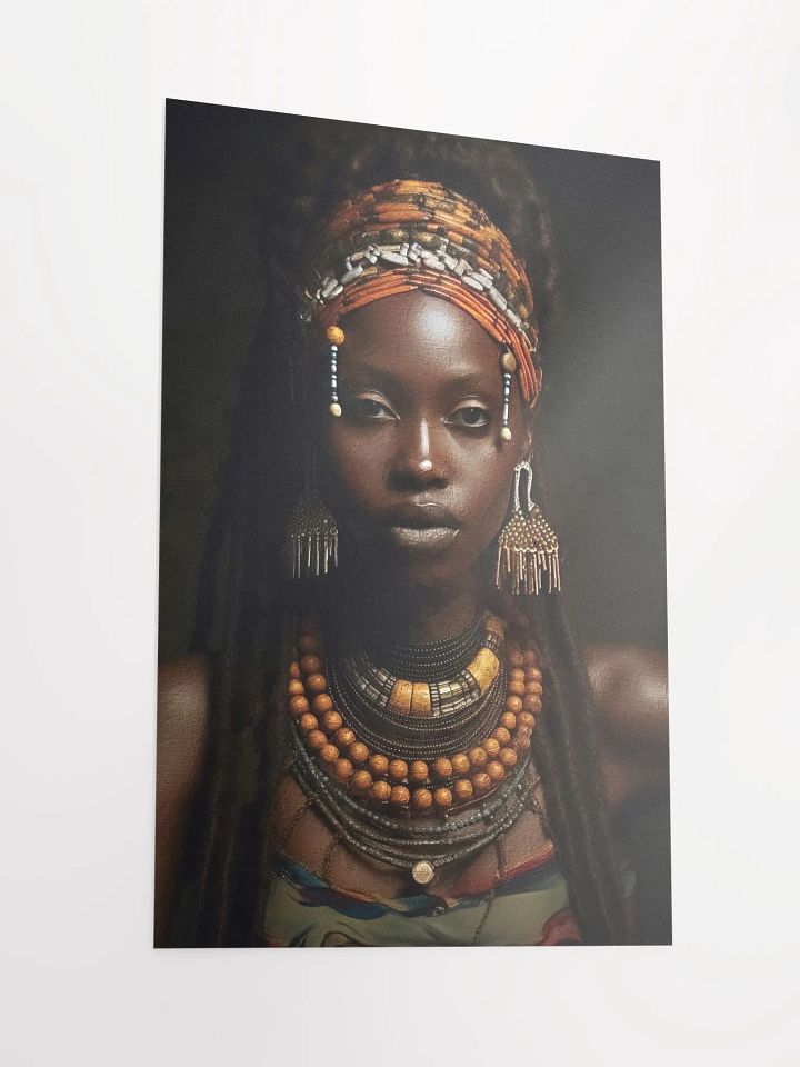 African Woman in Traditional Head Dress, Multi-Colored Jewelry Poster Print, Unframed product image (2)