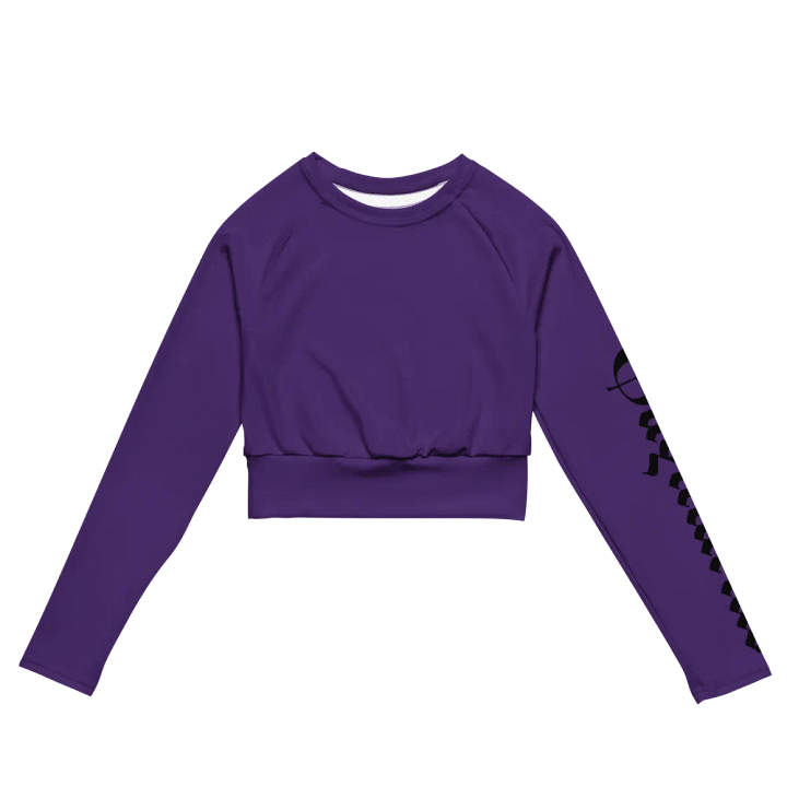 Sagittarius Purple All-Over Crop Top product image (2)