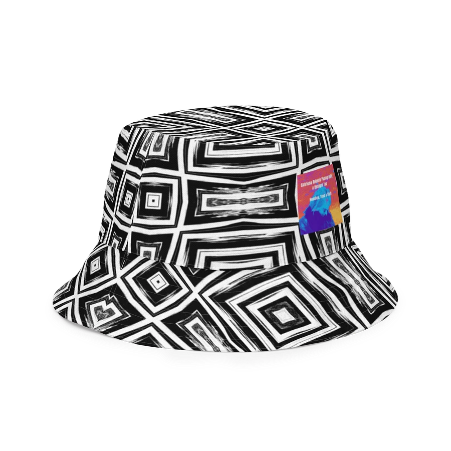 Abstract Monochrome Repeating Pattern Unisex Bucket Hat product image (13)