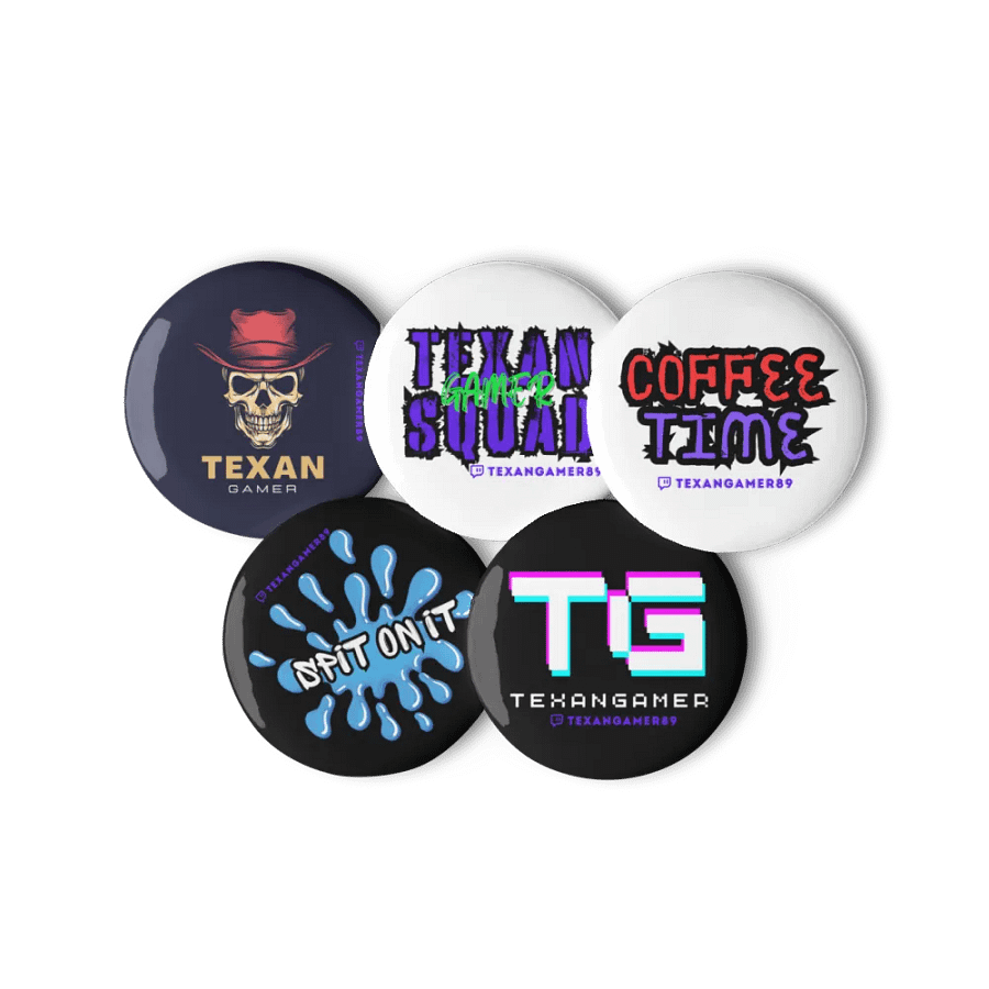 Texan Gamer Pin Buttons Set product image (3)