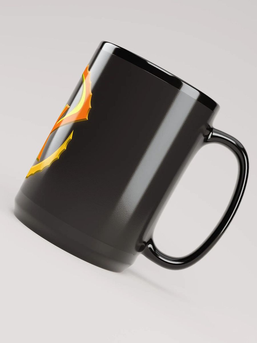 Black Glossy Mug with main logo product image (4)